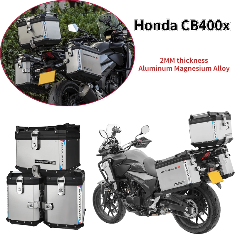 

For Honda CB400X Motoface Series Tailbox Side Box Motorcycle Rear Storage Box Storage Tool Box Storage Motorcycle Three Boxes