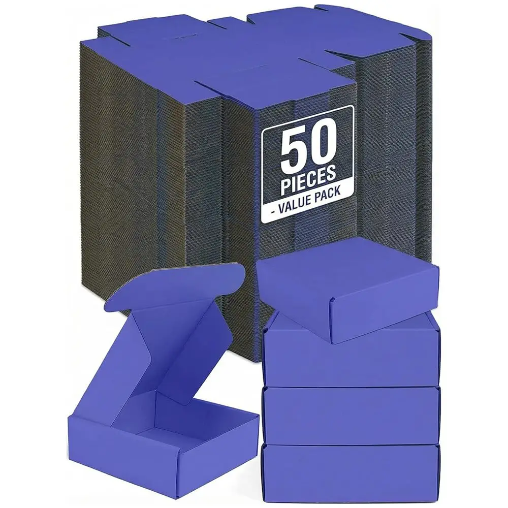 

Shipping Boxes,50 Packs Corrugated Mailer Boxes for Small Business, Cardboard Packaging Box, Compact Carton Box Mailers,