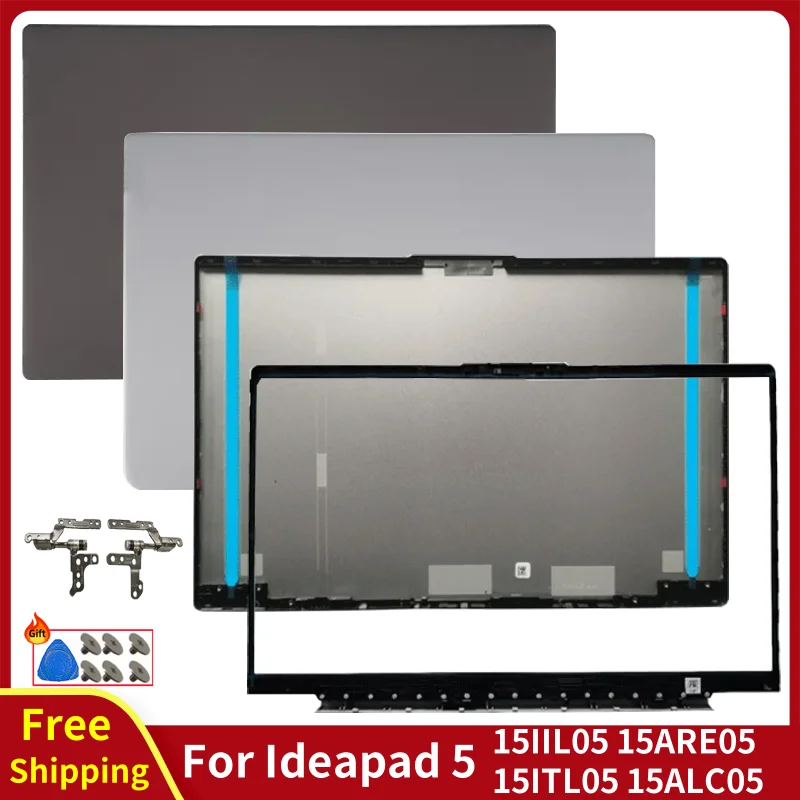 Nouveau Original pour Ideapad 5 15IIL05 15ARE05 15ITL05 15ALC05 2020 2021 LCD couverture arrière charnière de lunette avant remplacer couvercle arrière boîtier supérieur