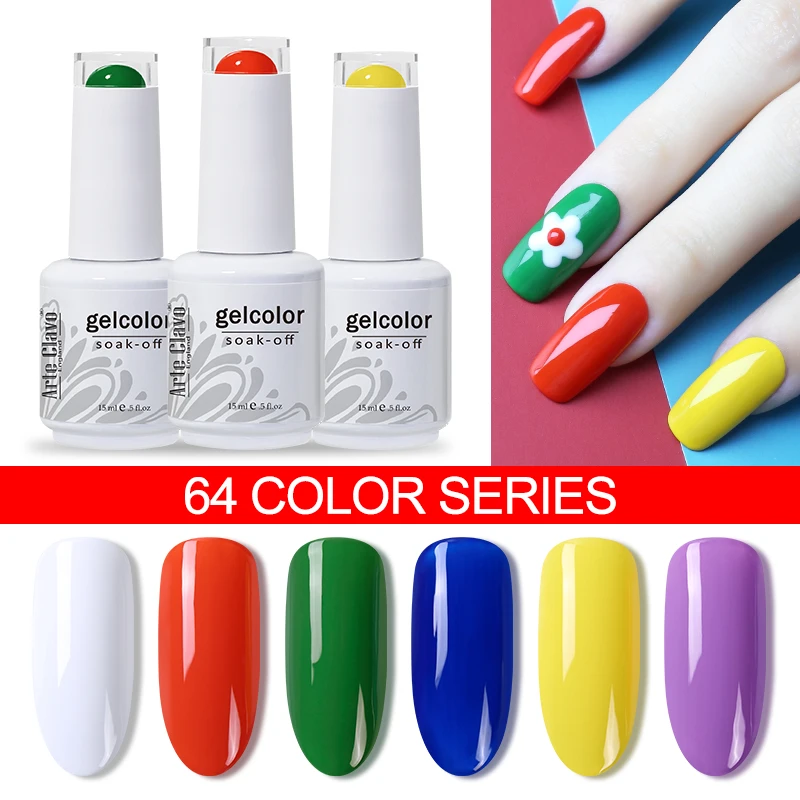 Arte Clavo 15ml Nagelgel Polish Semi Permanente Gel Vernis Base Top Coat UV LED Gel Polish losweken Nail Art Gel Nagellak