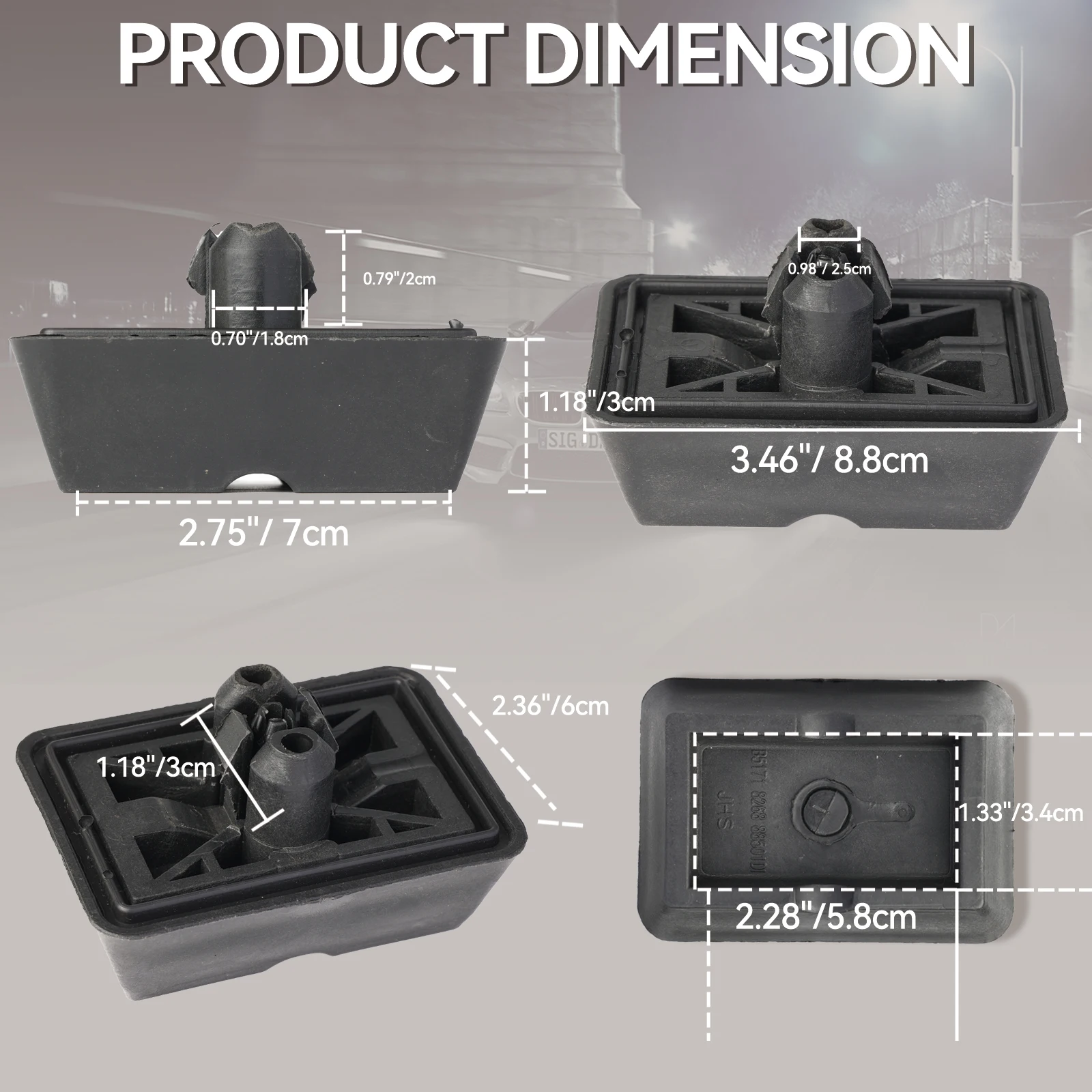 4 قطعة تحت مقبس السيارة دعم وسادة الرفع لسيارات BMW E46 E63 E64 E65 E85 E83 51718268885   جاك نقطة الوسادة جاك دعم المكونات رفع كتلة