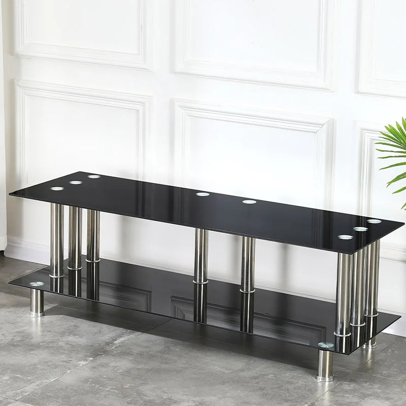 TV stand Modern simple tempered glass TV table, Middle Eastern furniture TV cabinet