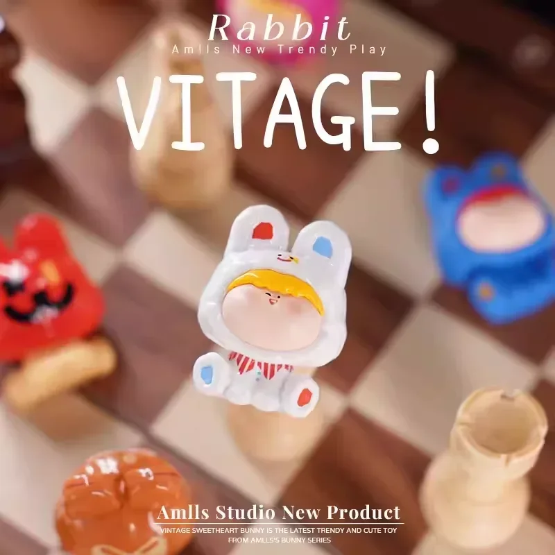 Driginal AMLLS Vintage Sweetheart Rabbit Blind Box Blind Bag Cute Mini Action Figures Design Doll Mystery Surprise Toys Gifts