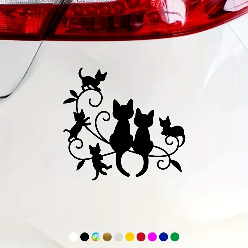 สติ๊กเกอร์ตกแต่งรถยนต์ลายแมว สำหรับติดกระจกมองข้าง ตกแต่งรถยนต์ สร้างสรรค์ด้วยตัวคุณเอง