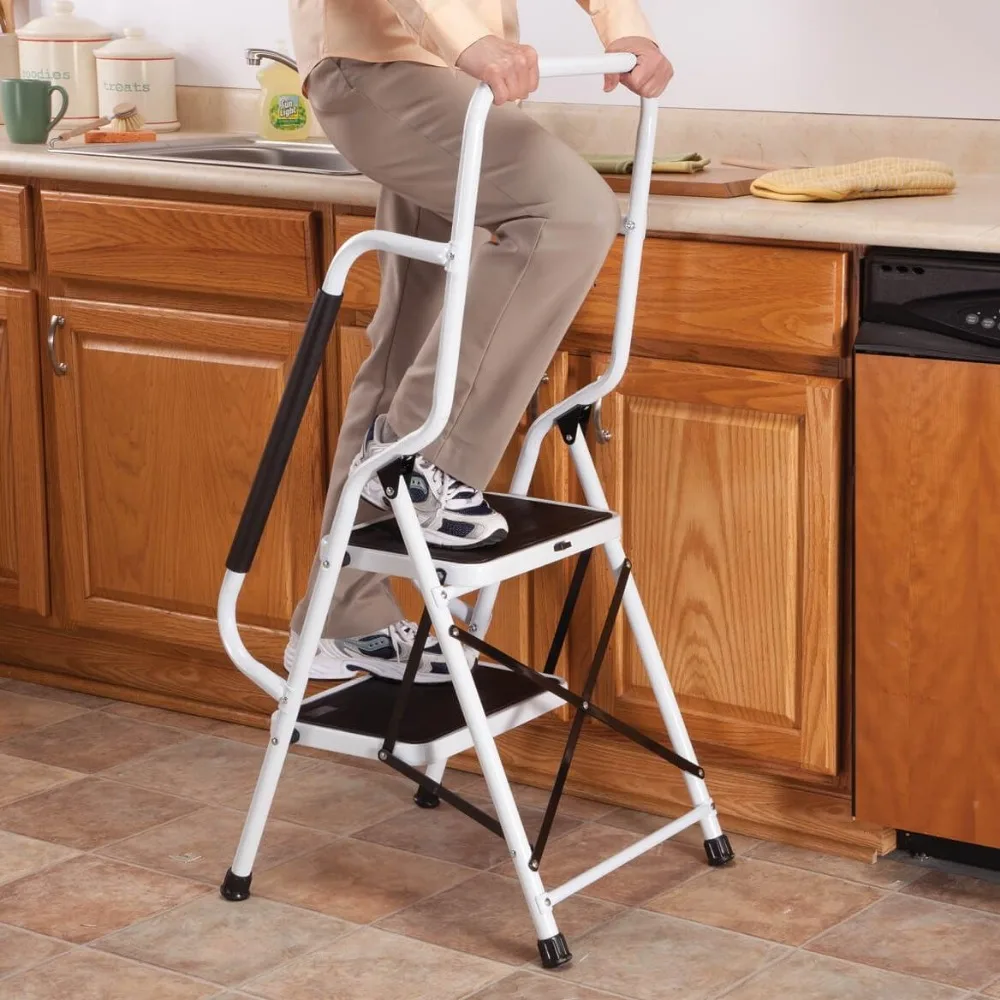 Extra Large Step Ladder with Integrated Handles for Enhanced Safety and Stability