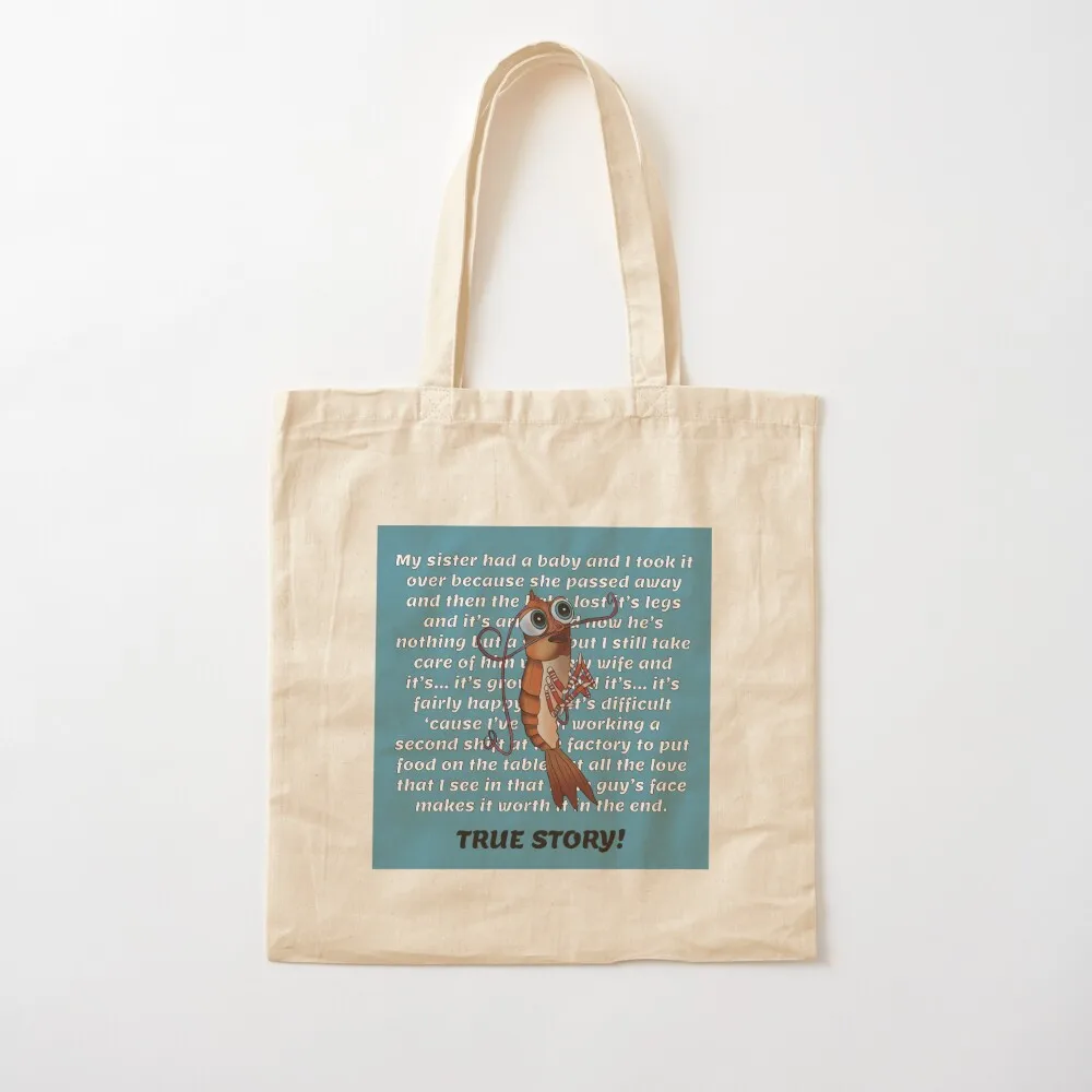 Shrimp Sob Story (Shark Tale) Tote Bag women bag tote bags men shopper bag woman Canvas Tote