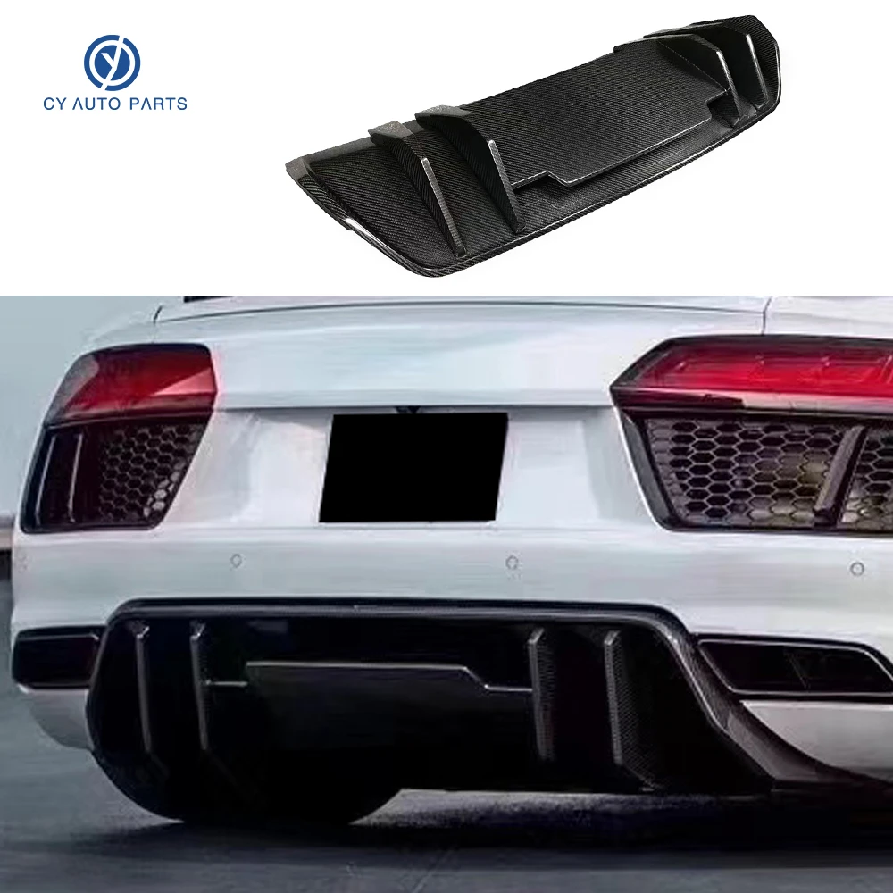 

Rear Bumper Diffuser Lip For Audi R8 Real Carbon Fiber Spoiler Plate Spoiler Splitters