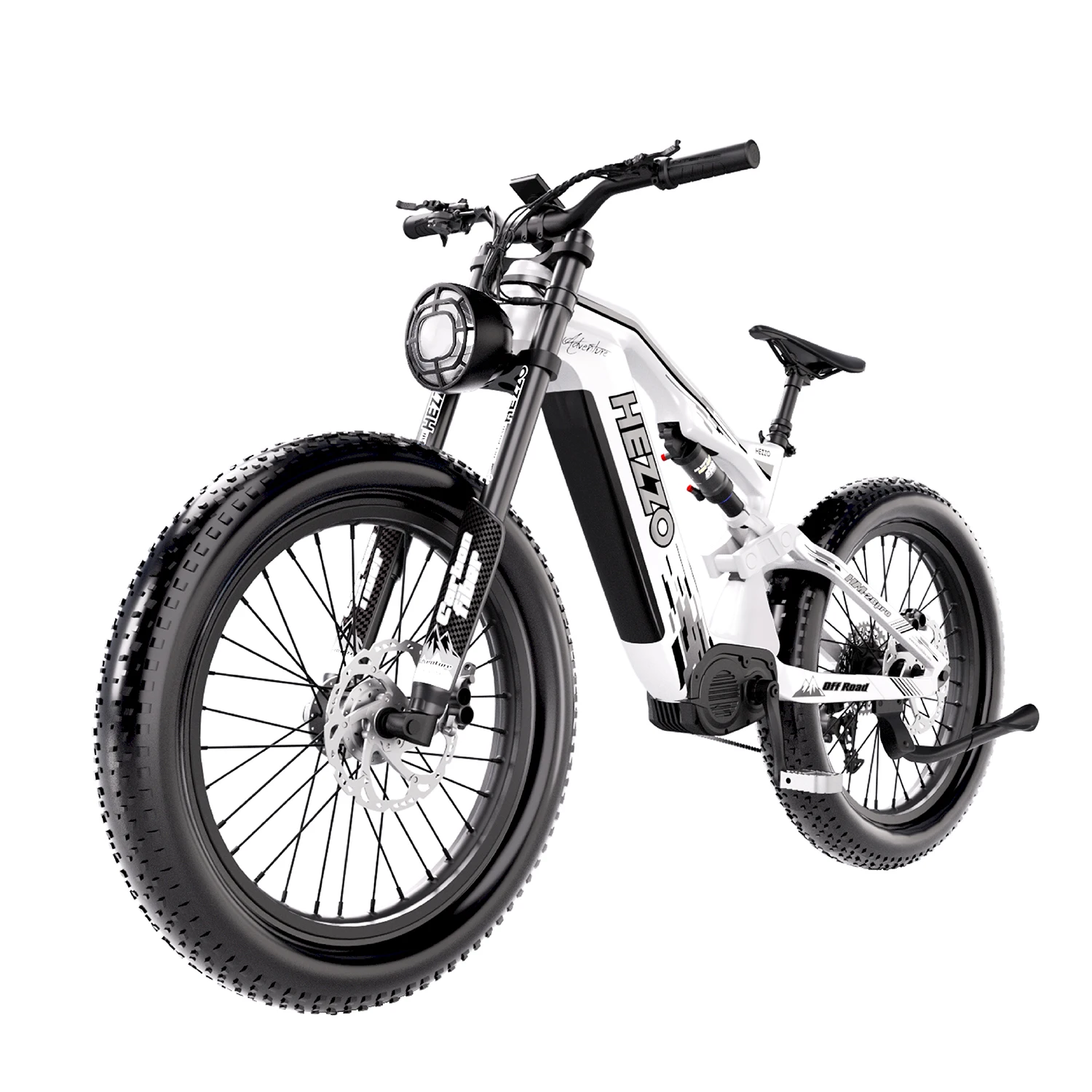 HEZZO Electric Bicycle K9 Carbon Fiber Ebike 52V 1000W Bafang M620 Middrive 21Ah LG 50Kmp 26X4.5\