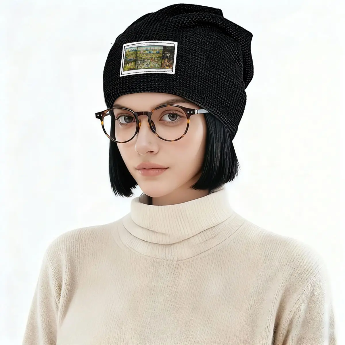 The Garden Of Earthly Delights (circa 1490 -1510) By Hieronymus Bosch Warm Fleece-Lined Cap Bonnet Hat Autumn Winter Beanies Hat
