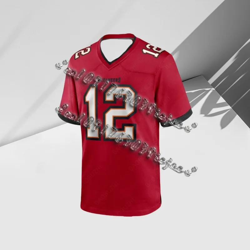 

MOTO Newest Summer Tom Brady Buccaneers Vapor F.U.S.E. Limited Rugby Jersey #12 Training Jersey Rugby Uniform Adult Top Quality