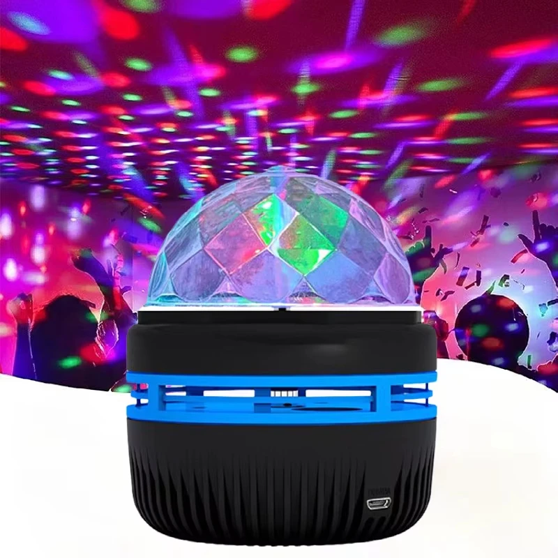 Lampu Proyektor Galaksi Bintang LED Lampu Bulan Bola Ajaib Putar Otomatis USB Lampu Malam Langit Berbintang Warna-warni untuk Kamar Tidur Dekorasi Rumah