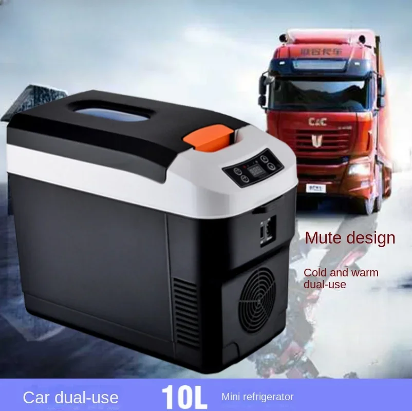 10L Mini Car Refrigerator Portable Cooler Warmer Dual Use Car Home Outdoor for Drinks Meds Fruits Veggies Cosmetics