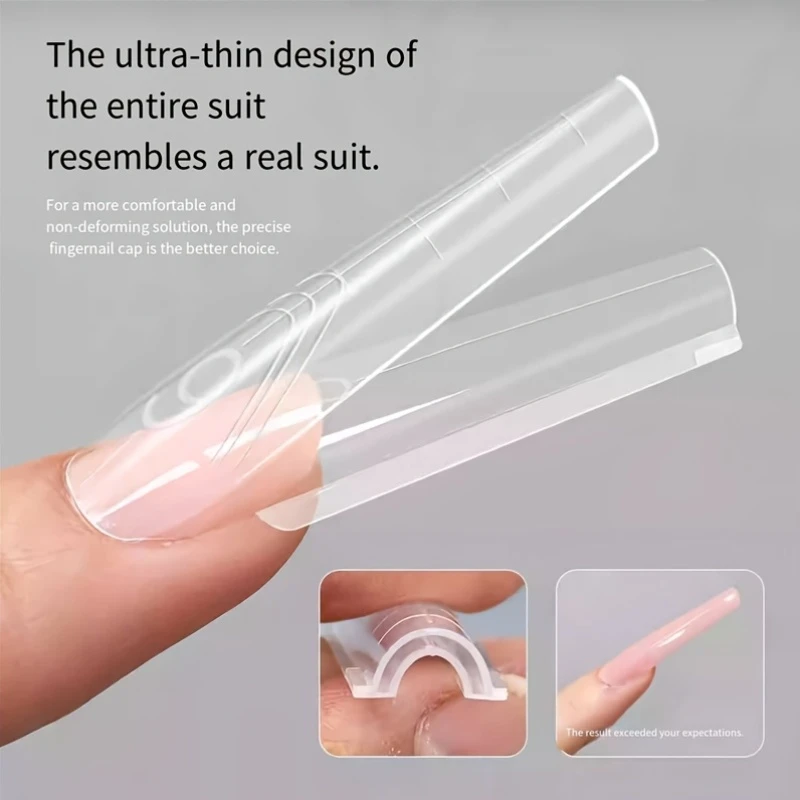 240 Pz/scatola Riutilizzabili Trasparente Ovale Stampi Per Unghie Finte 15 Formati Forma Unghie Artistiche Estensione Top Stampo Fondo Unghie Finte