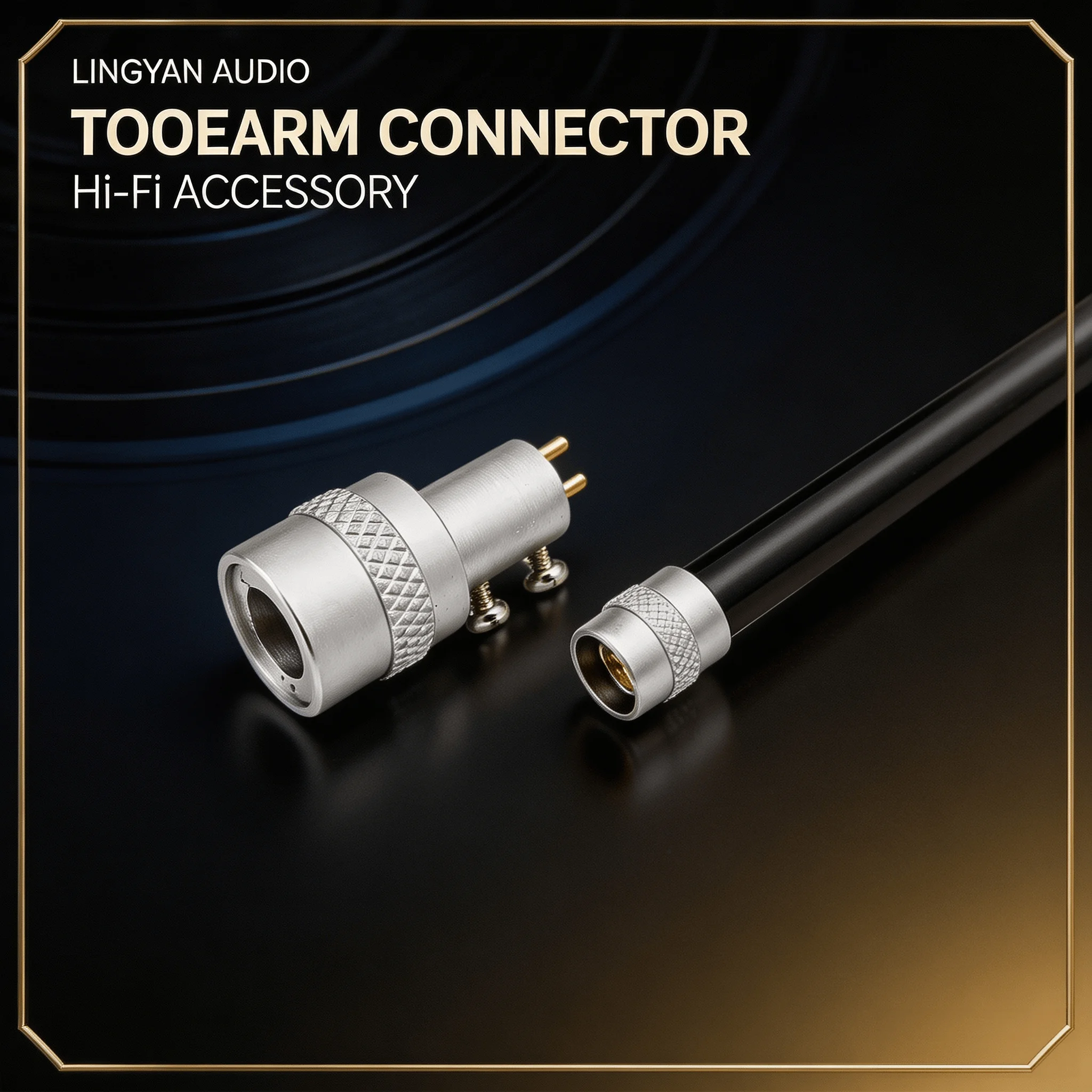 Gold‑Plated 4‑Pin Headshell Connector Spare Accessory, Aluminum Alloy Fit Turntable Tonearm Hi‑Fi Vinyl Player Assembly Hardware