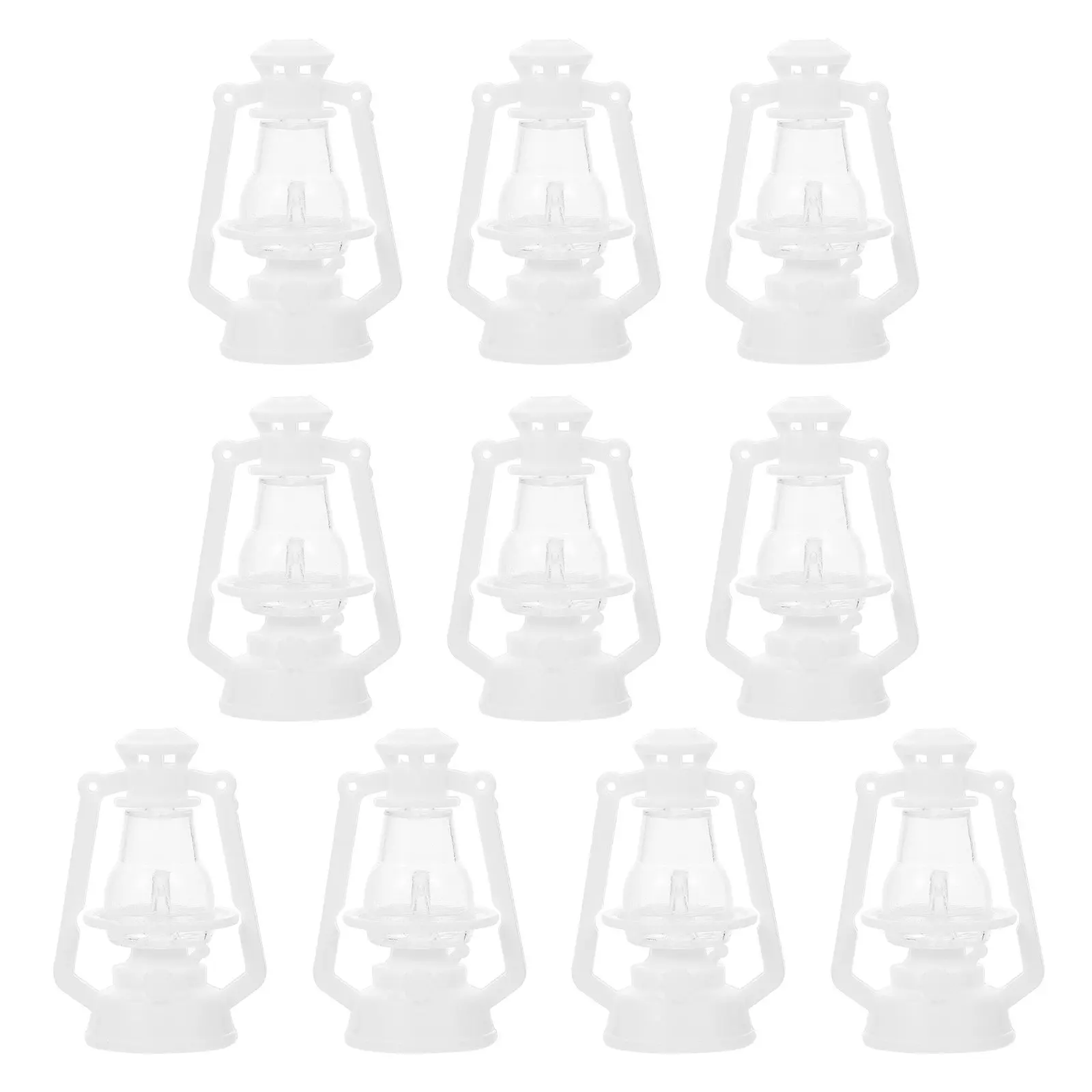 10Pcs Retro Mini Lamp Decor Warm Atmosphere Lantern Light Ornament for Christmas Halloween Party Supplies Decor