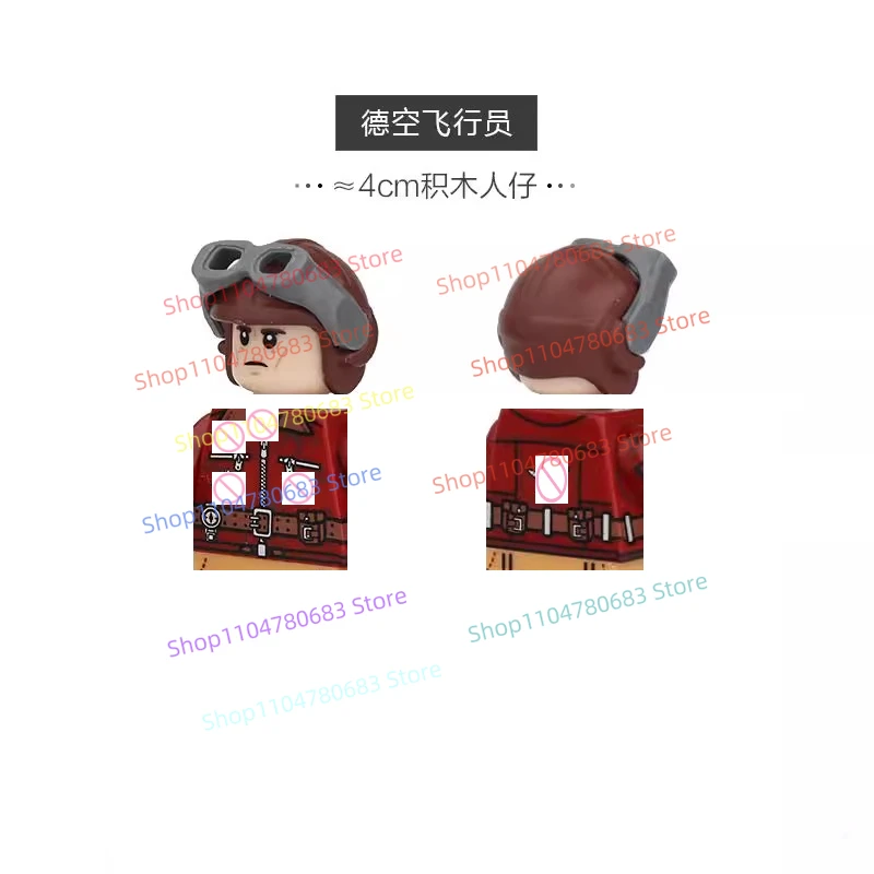 

MOC новые военные строительные блоки, кукла, мини-кукла, немецкий старший пилот, офицер, игрушка, подарочная коллекция украшений