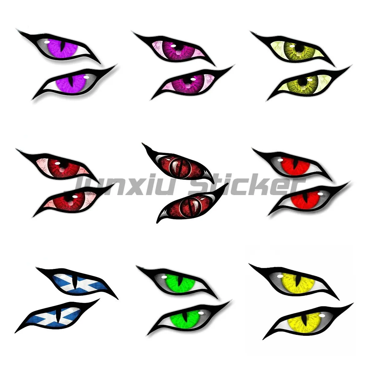 Car Stickers for Evil Eyes RV Motorcycle Occlusion Scratch Waterproof Windshield VAN Anime Decal VINYL STICKER Products