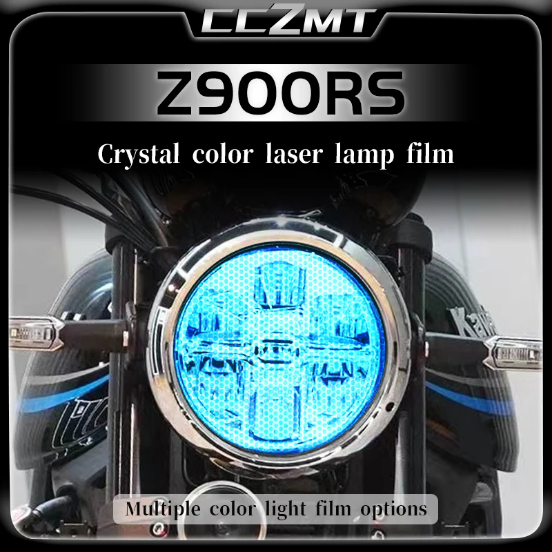 For Kawasaki Z900RS transparent headlights smoked black tail light protective film honeycomb laser light film modification