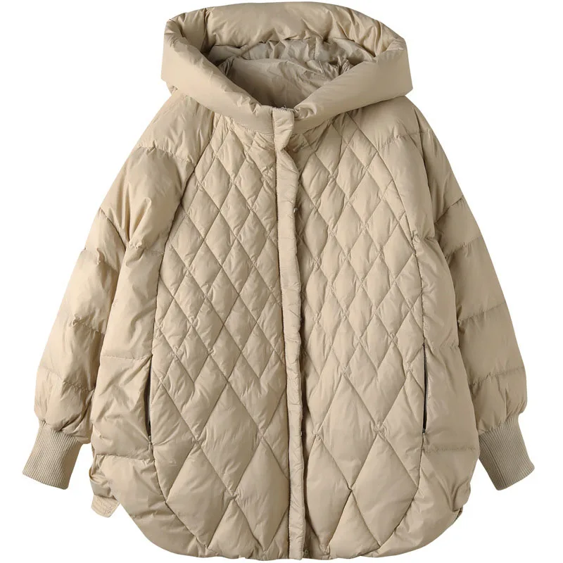 Chaqueta de plumón de estilo coreano para mujer, abrigo corto suelto, cálido, ropa de exterior informal, PARKA de alta calidad, talla grande, Otoño