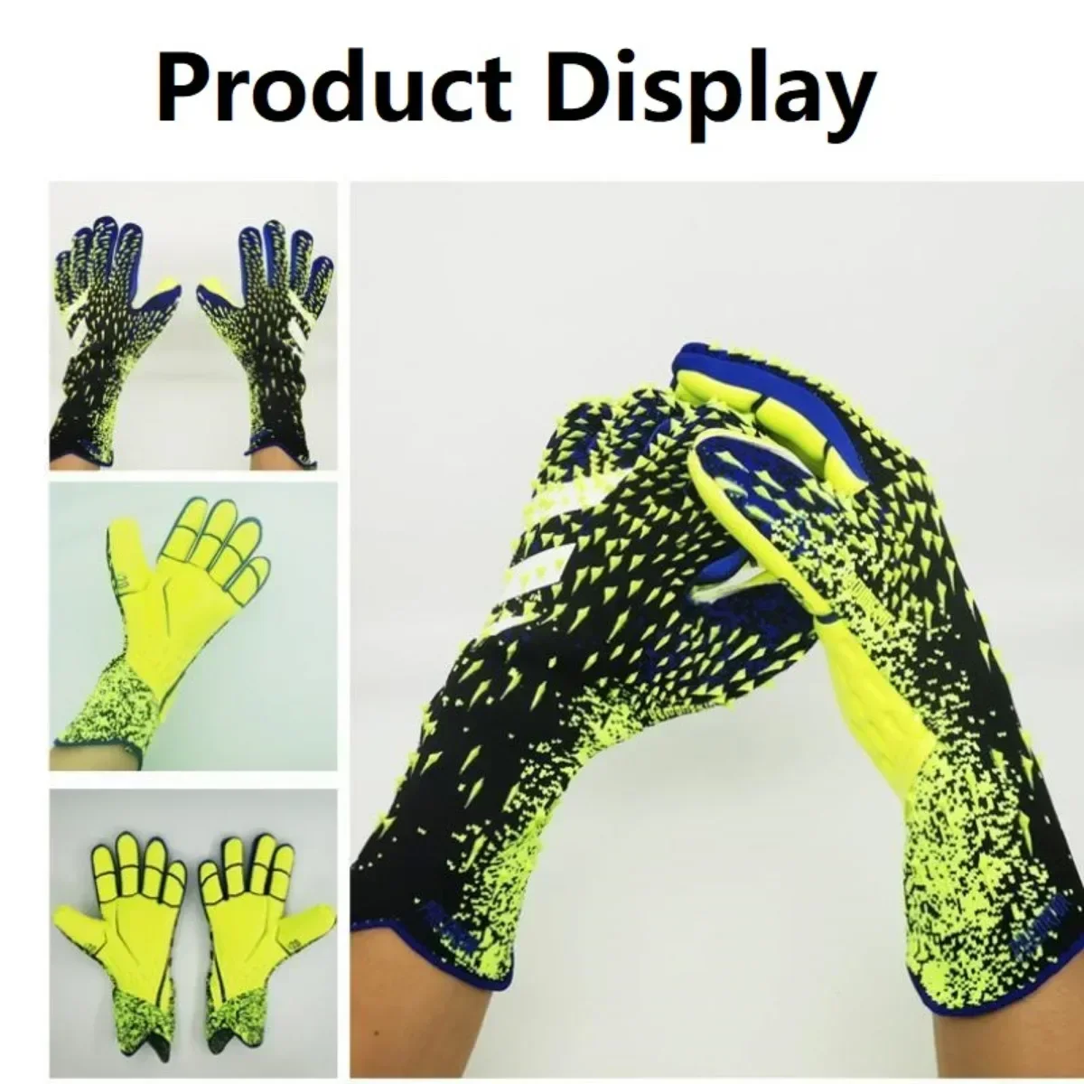 Goalkeeper Gloves Strong Grip for Soccer Goalie Goalkeeper Gloves with Size 6/7/8/9/10 Football Gloves for Kids Youth and Adult