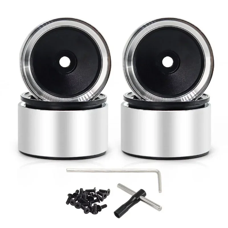 Roue rétro TRX4M 1/18, roue métallique de 1.0 pouces pour véhicule d'escalade, roue en alliage d'aluminium SCX24