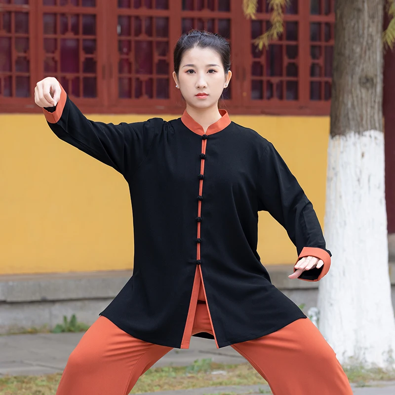 2025 Premium Stretch Cotton Tai Chi Suit, Unisex Mid-Length Baduanjin Uniform for All-Season Practice