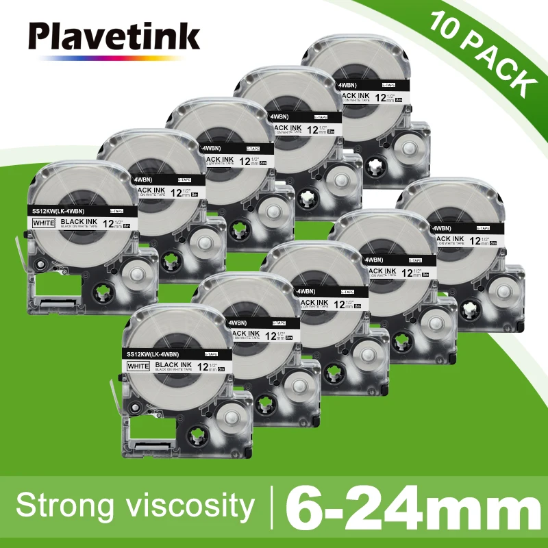 plavetink multicolor label maker compativel ss12kw ss9kw ss6kw lck4wbn para epson lw300 lw 400 lw600p lw700 sc12yw 10pk 01