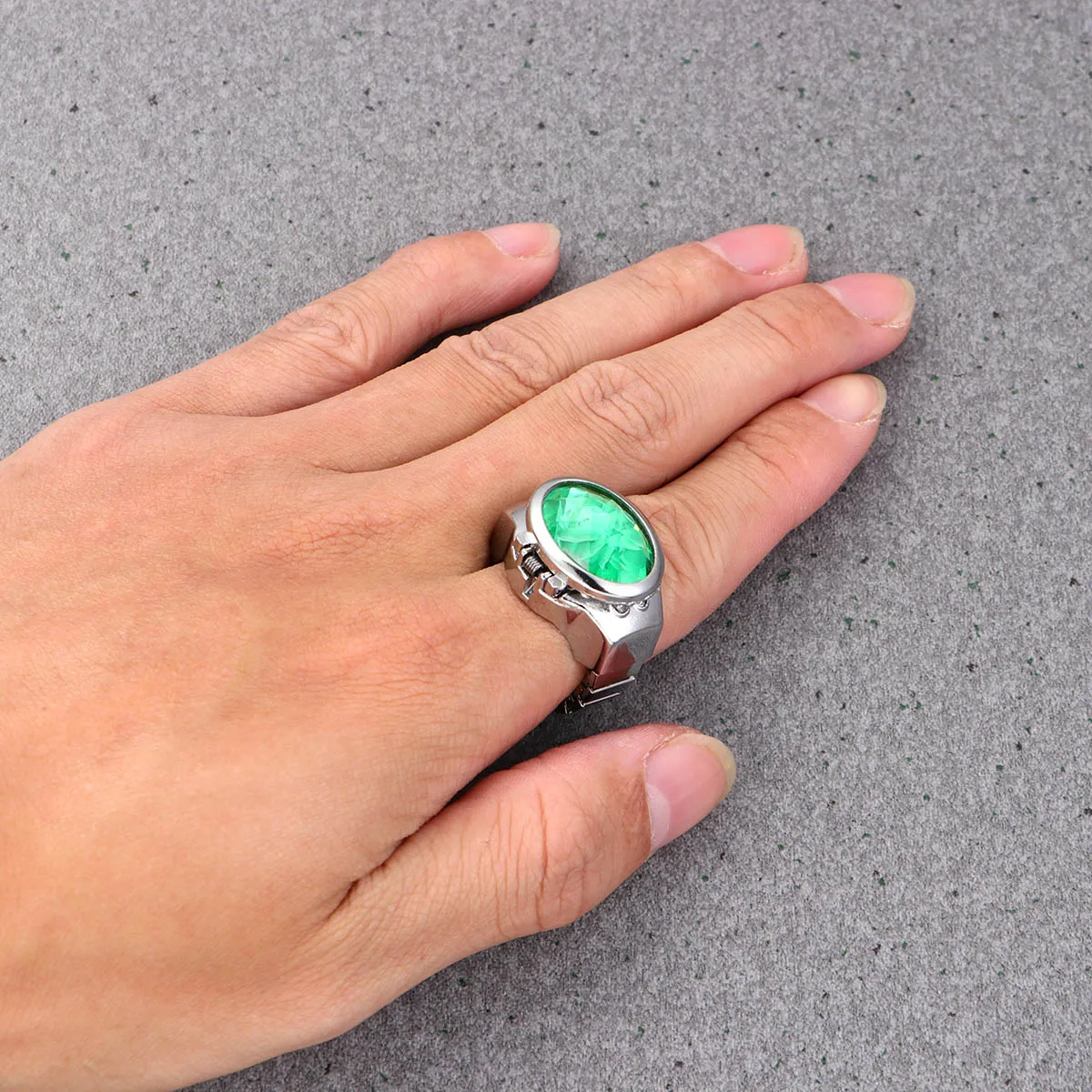 

Stylish Watch Shaped Finger Ring Fashion Mini Quartz Ring For Men Women Purple Stretchable Comfortable Unique Gift Birthday