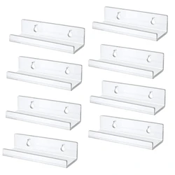 8 Pack Clear Vinyl Record Shelf Wall Mount Acrylic Album Record Holder Display Vinyl Record Shelf Stand