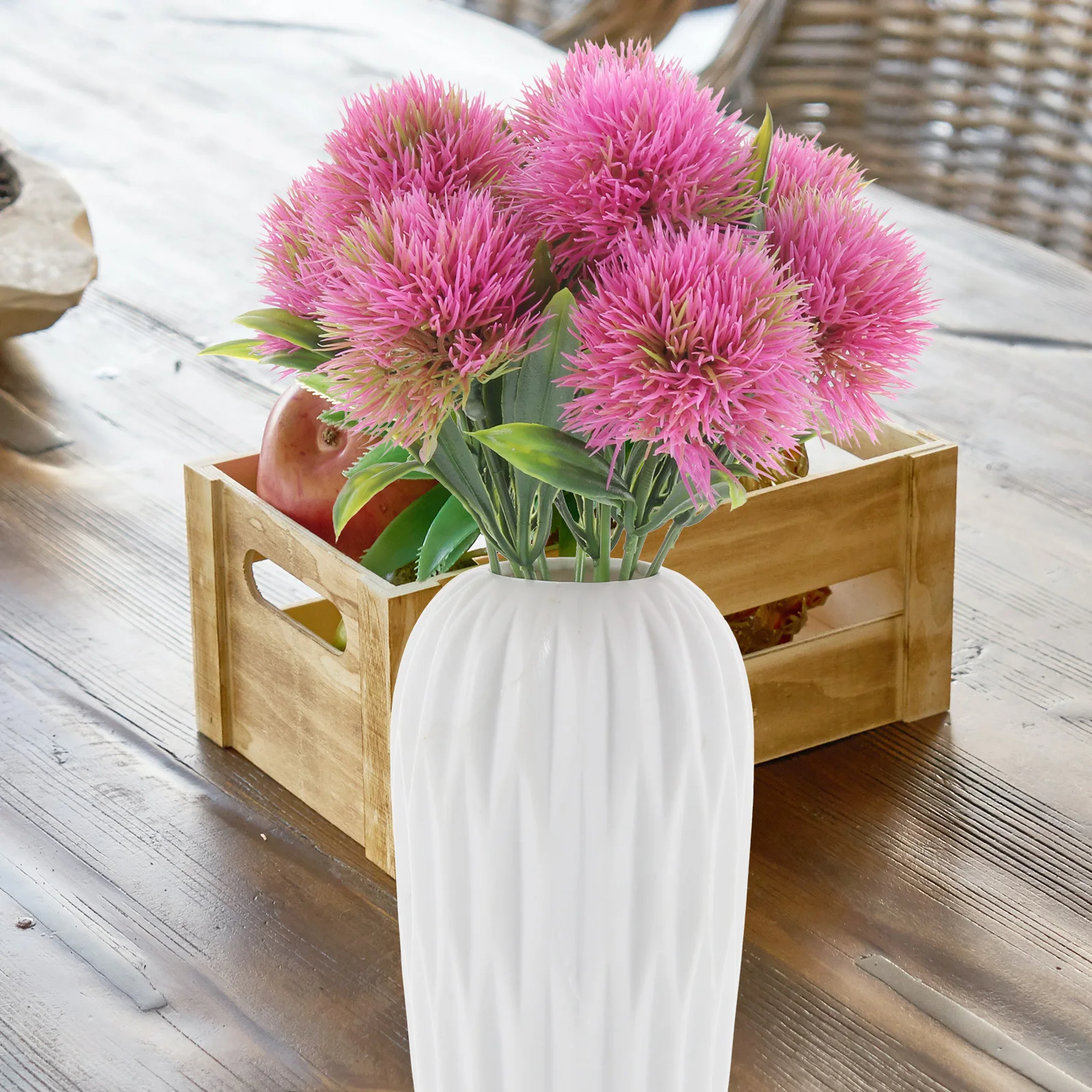 

10pcs Artificial Dandelion Flowers Plastic Fake Flower Decor For Wedding Party Home Arrangement Faux Dandelions