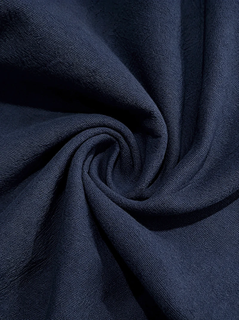 Herren Leinen-Pullover-Hemd Frühling Herbst Lässiges Kapuzen-Oberteil Locker Geschnittenes Langarm-Textilhemd Leichte Freizeitkleidung für Männer – Detail 12