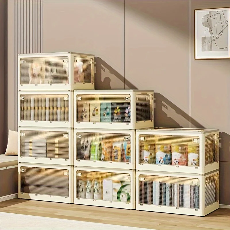 대용량 접이식 의류 보관함, 양면 핸드헬드 디자인, 책 담요 의류 정리함