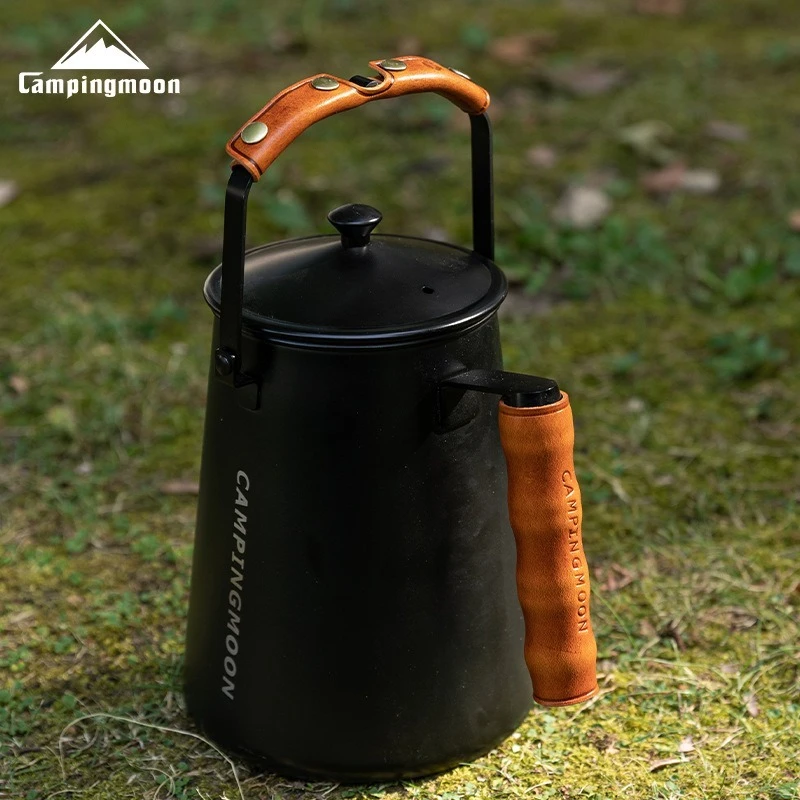 

CAMPINGMOON SW-PT Кемпинговая ручка для бутылки с водой, кожаный чехол, удобные, износостойкие, противоожоговые перчатки для подъема бутылки с водой