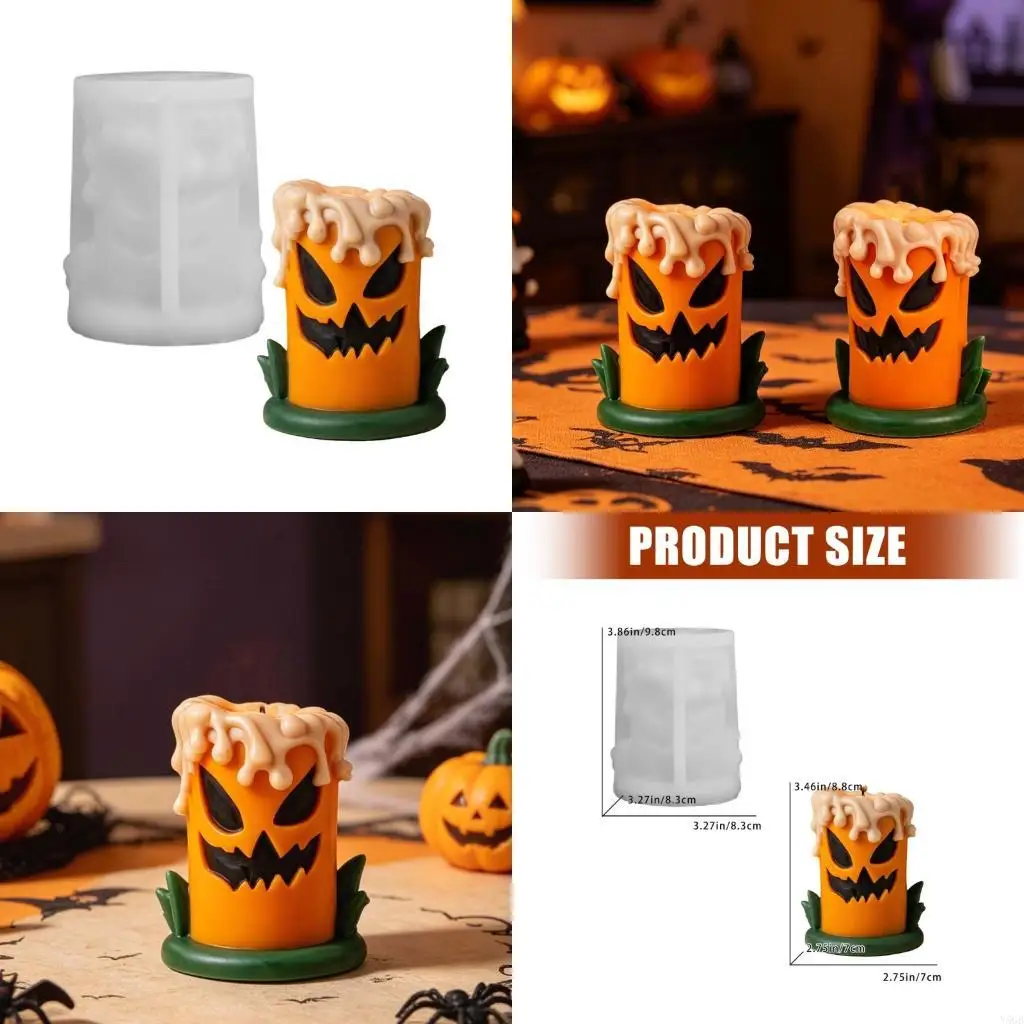 

Pumpkin Cylinder Silicone Molds For Epoxy Resin Handmade Soap Making Y5GB