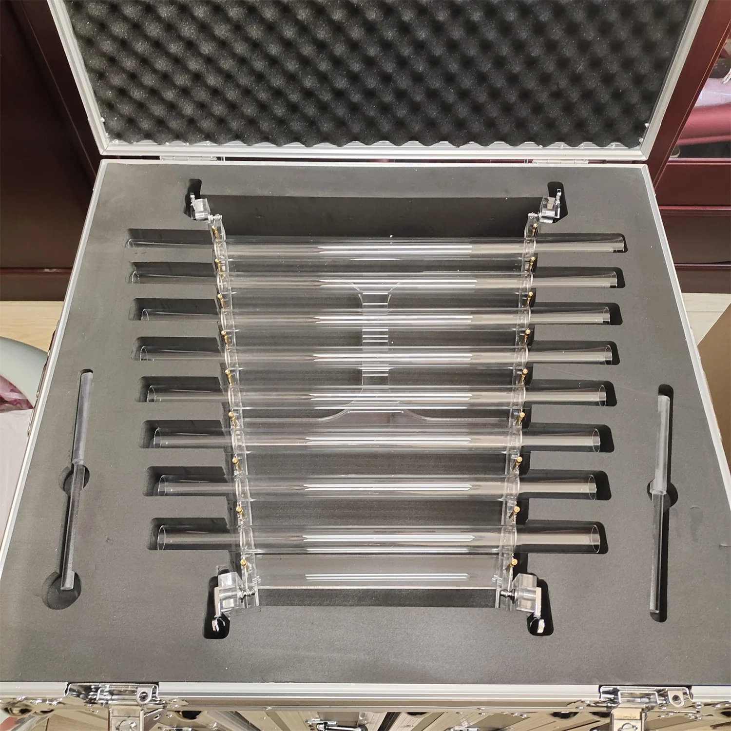 

5th Octave Clear Crystal Singing Harp with Crystal & Rubber Mallet and Aluminum Alloy Box in 432HZ Perfect CDEFGAGC Note