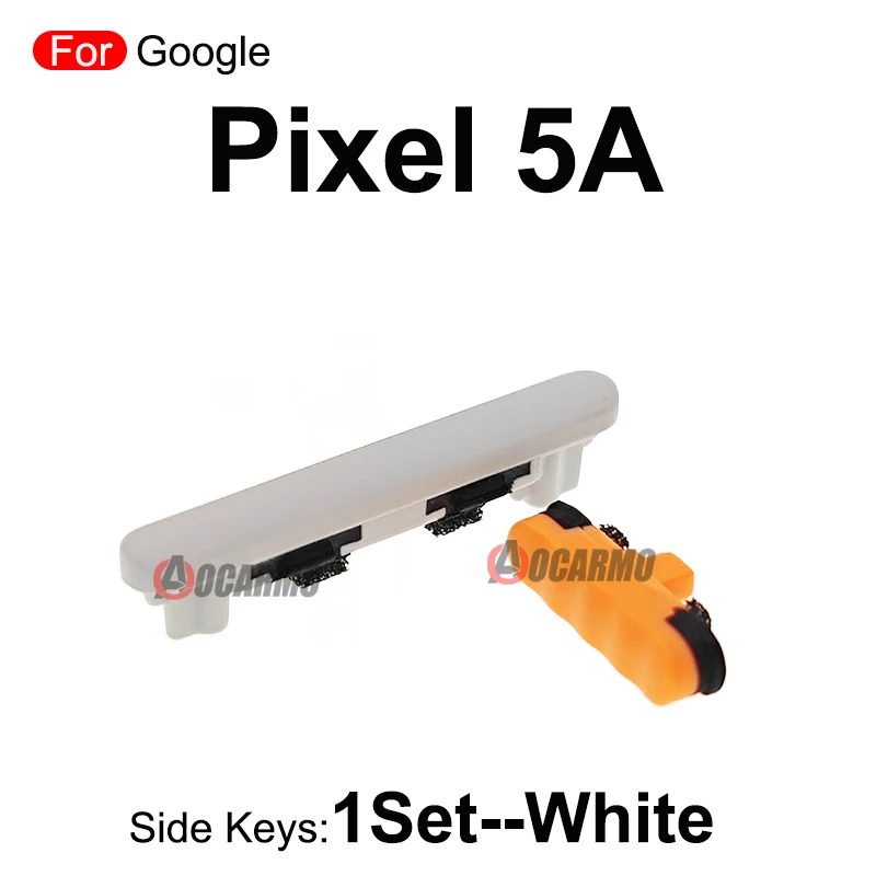 Green Black For Google Pixel 5A Power on off  Volume Buttons Side Button Keys Replacement Parts