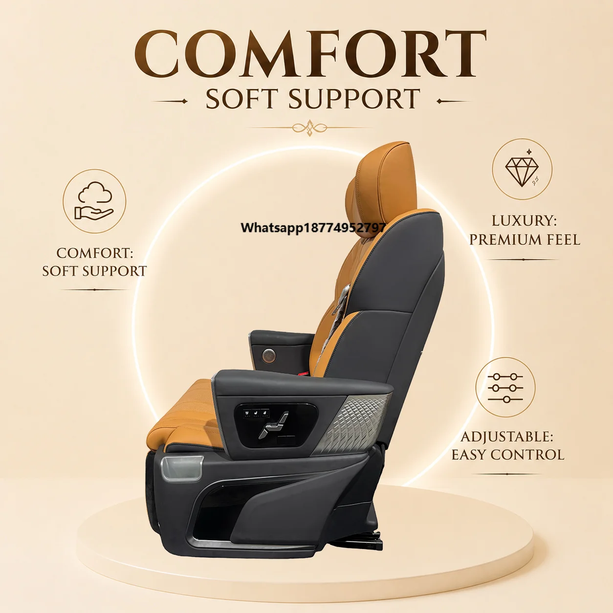High Performance Plating Accent Napapi Leather Heated Car VIP Seat with Massage for Sienna Kia Carnival Trumpchi M8