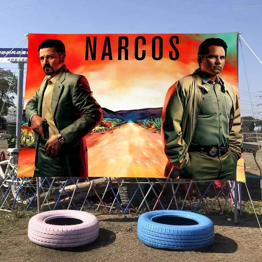 Narcos TV Anime Chart Flag for Living Room Home Dorm Decor Art Home Decor Banner