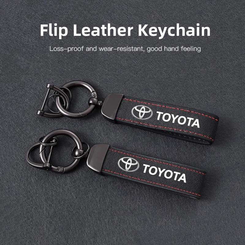 سيارة الإطارات عجلة صمام قبعات غطاء الجلد المدبوغ سيارة مفتاح سلسلة حلقة المفاتيح لتويوتا كورولا يارس Aygo بريوس RAV4 كراون CHR كامري أوريس