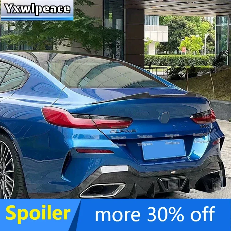 

V Style Real Carbon Fiber / ABS G16 4 Door Sedan Rear Trunk Lip Spoiler For BMW 8 Series G16 840i 850i F93 M8 2020-2023