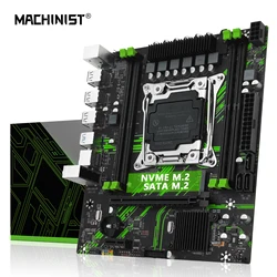 MACHINIST-placa base X99 PR9 LGA 2011-3 XEON, Intel E5, 2620, 2640, 2650, 2670, V3, V4, compatible con DDR4, ECC, NON-ECC, Memoria NVME, SATA