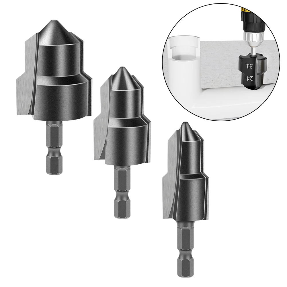 1pc PPR Lifting Drill Bit Tungsten Steel Hexagon Shank Water Pipe Connection Tool For Water PVC Pipe Reaming Expander Connector