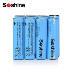 Soshine 3.2V 18650 LiFePo4 Rechargeable Battery with Welding Tabs 100% Original 18650 1800mAh Batteries for Charge 2000 Cycle