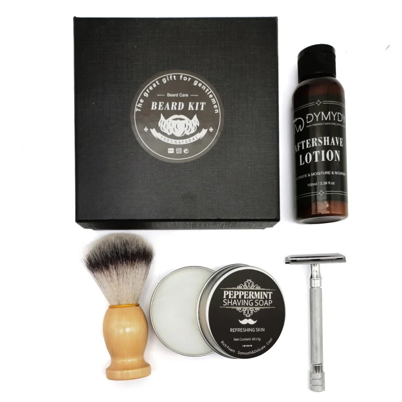 Men's Shaving Set Shaving Cream Shaving Brush Aftershave Lotion Facial Beard Care Suit