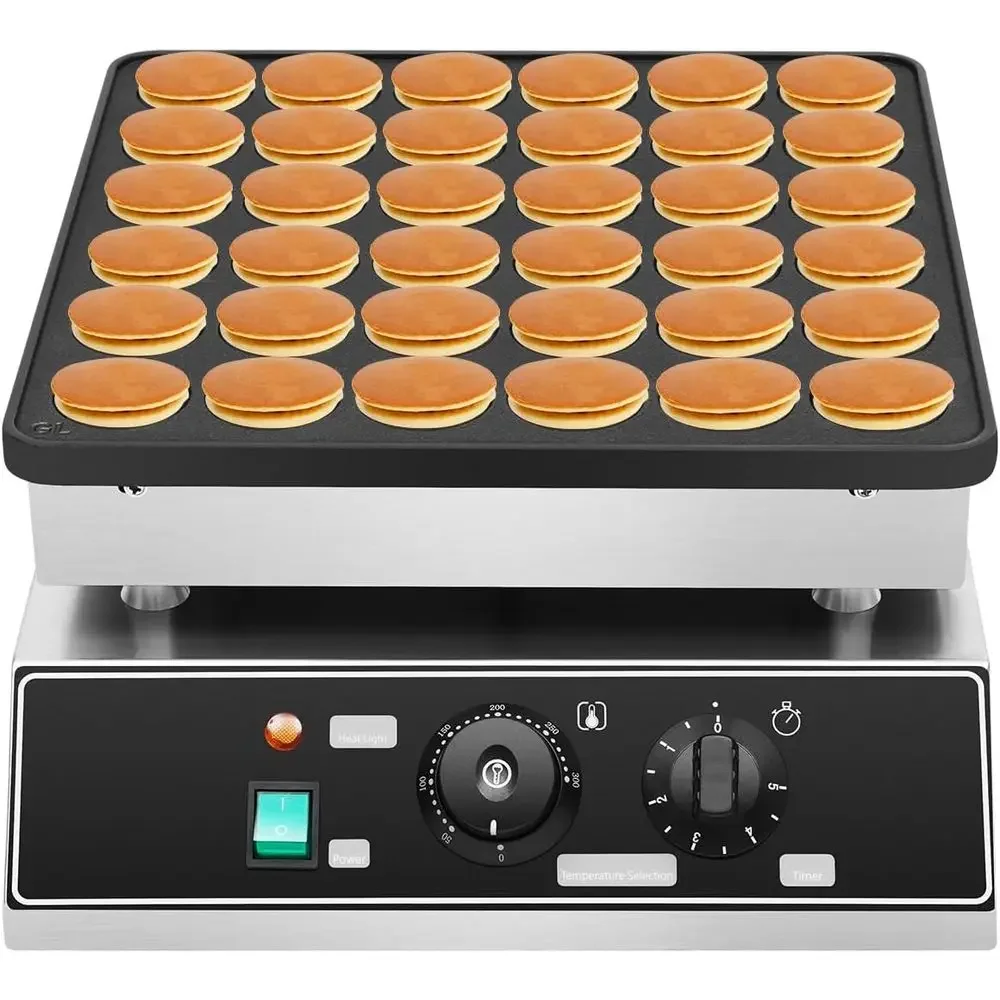 

36 Grids Wale Maker hine 1000W Round Commercial Wale Baker　With 122-572℉ Temp Range and Time Control Non-stick Wale Iron Bg Pan