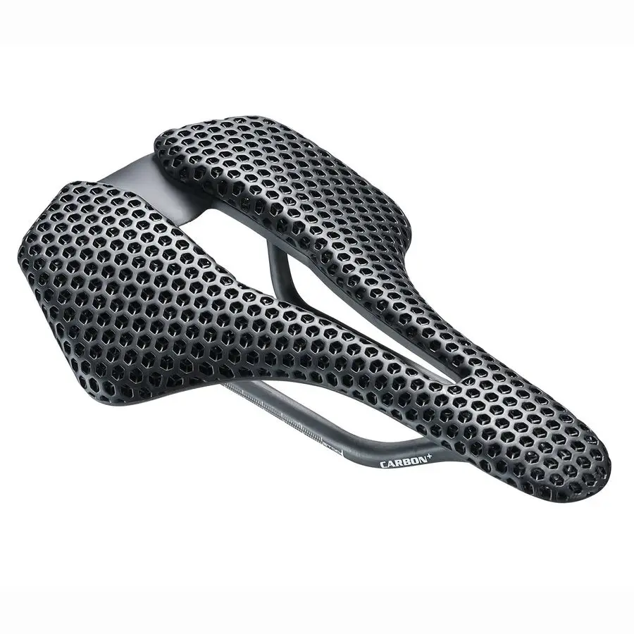 

3D Printed Bike Saddle, UltraLight Road Bike Seat with Full Carbon Fiber Shell, Comfortable, Breathable, Shock Absorbing, Ideal