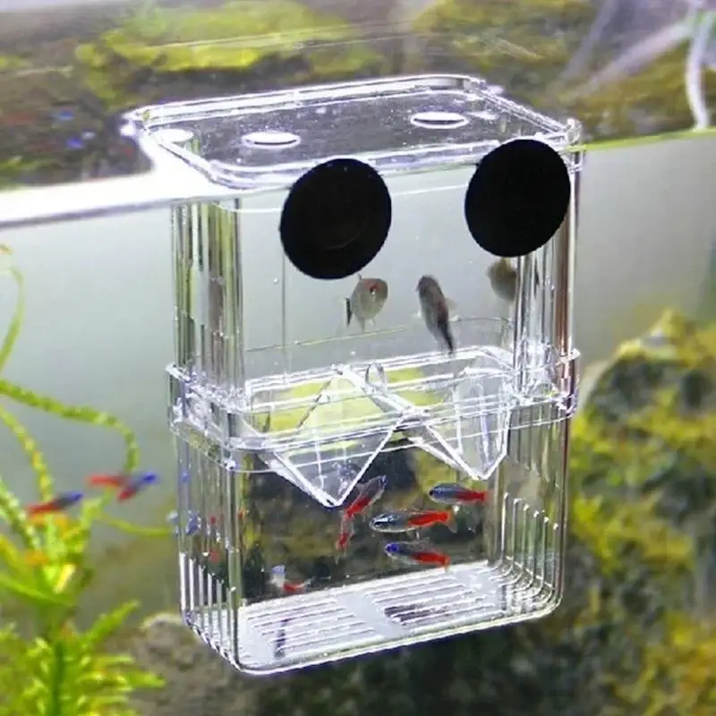 Transparent Fish Aquarium High Clear Breeding Isolation Box Pet Supplies Breeder Tank Double Guppies Hatching Incubator