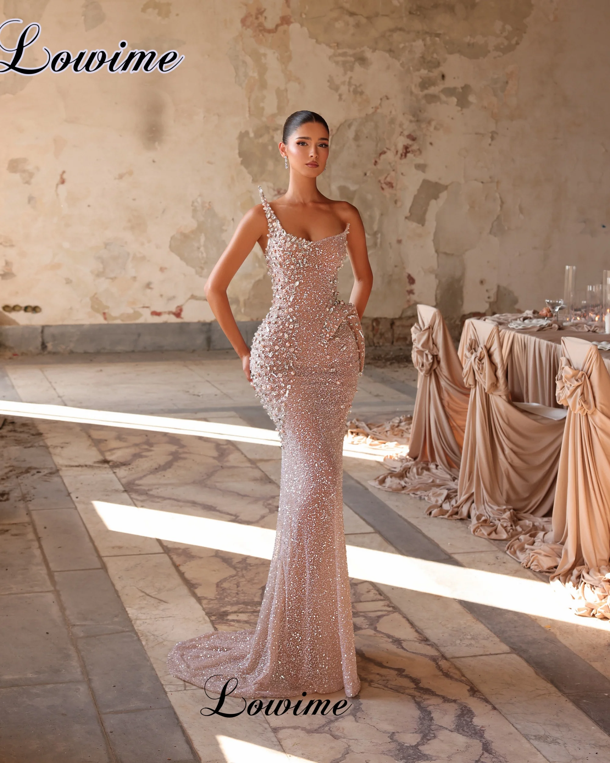Simple Blush Pink Cocktail Dresses Mermaid Strapless Women's Prom Dresses Wedding Guests Dresses Vestidos De Cóctel Customized