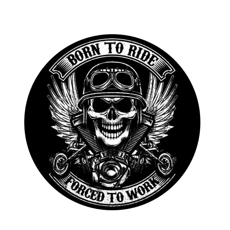 Jpct skull born riding car decal for motorcycle, deck KK, cover scratch, waterproof accessories, PVC sticker 12cm x 12cm