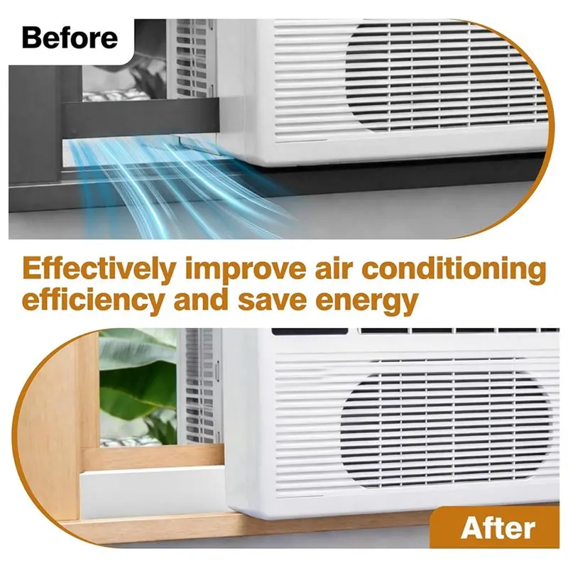 【PARTY  DAY】Insulation Foam Panels AC Side 2PCS For U-Shaped Window Air Conditioners, Includes Sealing Tape And Foam Strips